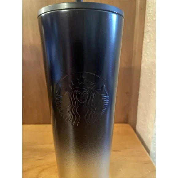 New Walt Disney World 50th Anniversary Starbucks Tumbler Cup Mug Black And  Gold